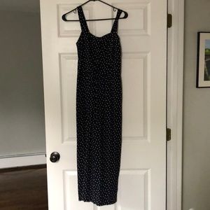 Loft navy and white polka dot jump suit